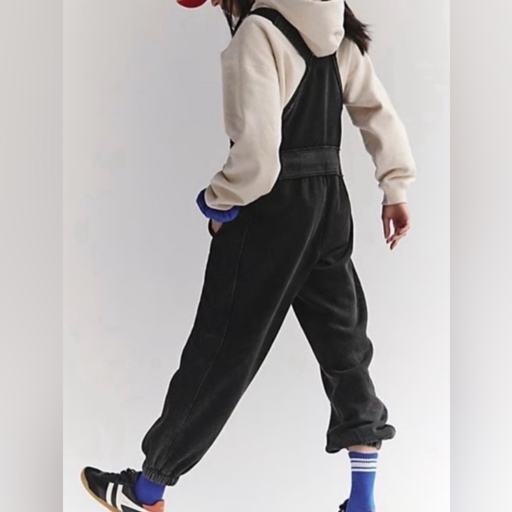 NWT Free People Movement M Making It Overalls in Heather Gray Combo New $168 - Picture 6 of 10